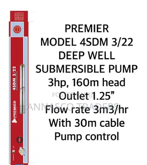 Premmier Deep Well Submersible 160M Head