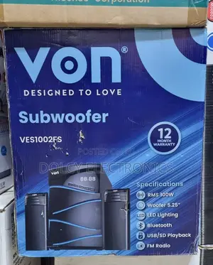 Von 2.1ch Ves1002fs 100W RMS Subwoofer