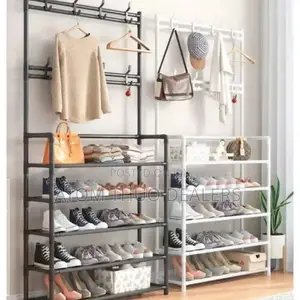 All-in-1 Shoe Rack/Coat Rack/Cap Scarf Bag Cloths Hanger