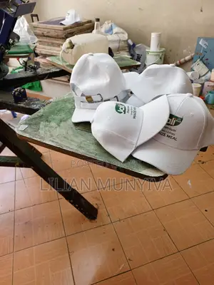 White Branded Caps