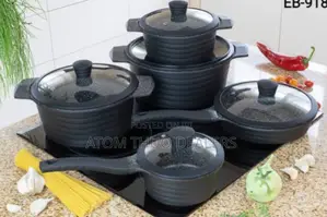 EDENBERG EB9185 Heavy Duty 10 PCS Non Stick Marble Cookware