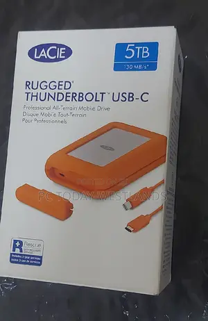 5TB Lacie Rugged Thunderbolt USB-C Portable Hard Drive