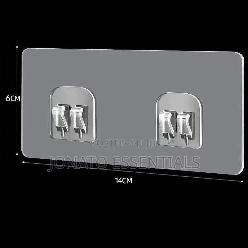 2pcs Adhesive Wall Hooks, Shelf Stickers