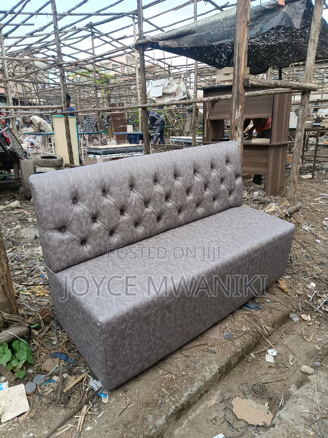 Restaurant Couch or Waiting Bench Grey.