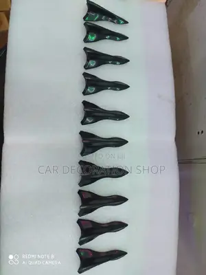 10pc Gloss Black Mini Roof Shark Fins Antennae