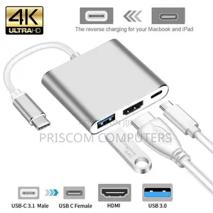 Type C USB C to HDMI Multiport Adapter 3 in 1 Type C Hub