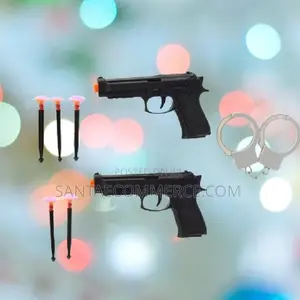 CBC School Police Pretend Toy 2 Guns Arrows and Cuffs