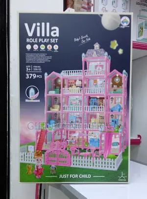 379 Pieces Villa Doll House Play Set for Kids