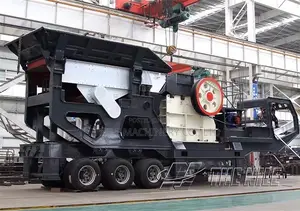 Mobile Stone Rock Jaw Crushing Plant With Vibrating Screen