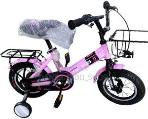 Xaming Size 12 Pink Kids Bicycle With Training Wheels