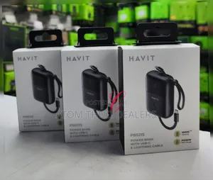 Havit PB5215 10,000mah 20W Power Bank Type C Lightning Cable