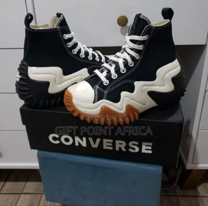 Black Converse Star Run Motion Rubberd