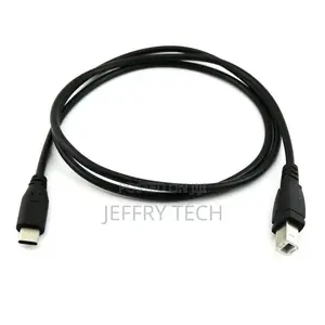 Type C Male to USB 2.0 B Type Male Data Cable Cord Print Cab
