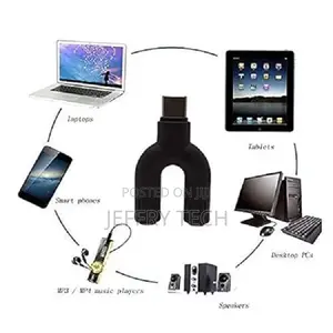 U Shape Type-C Audio Jack to Headphone Microphone Splitter C