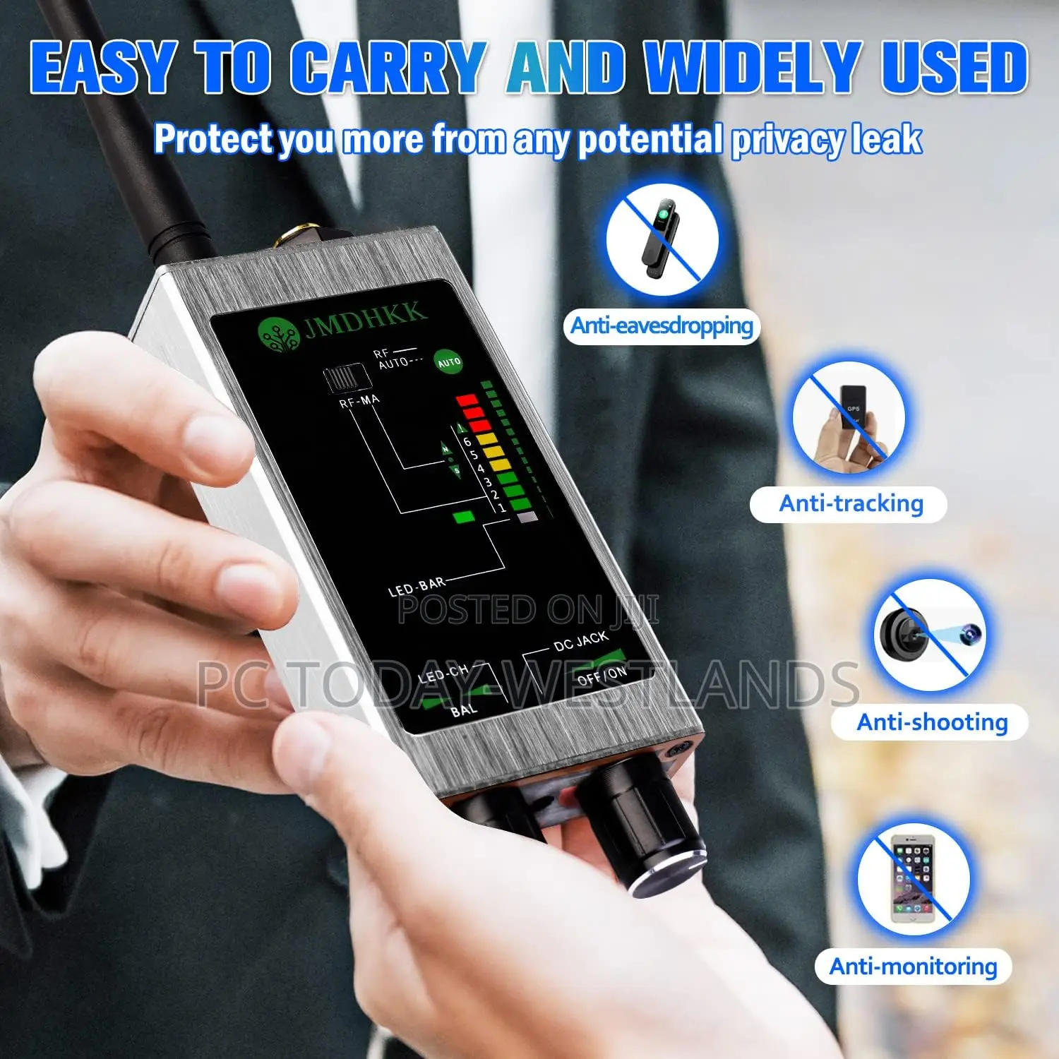 Bug Detector, Hidden Camera Detectors,Anti Spy Detector,RF