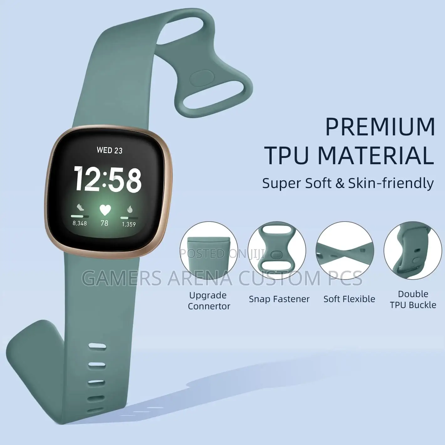 Silicone Bands Fitbit Versa 4,Sense 2 ,Soft Straps Wristband