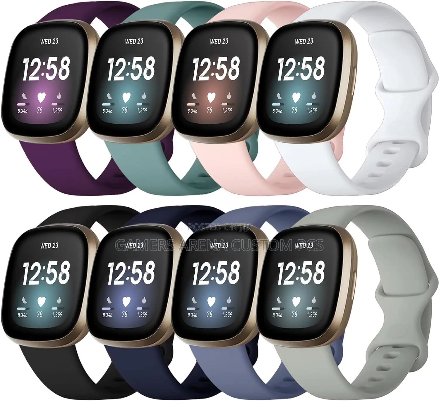 Silicone Bands Fitbit Versa 4,Sense 2 ,Soft Straps Wristband