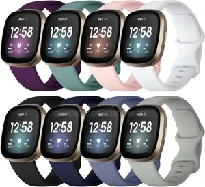 Silicone Bands Fitbit Versa 4,Sense 2 ,Soft Straps Wristband