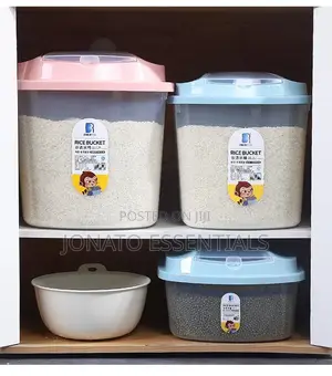 Air-Tight Rice Bucket Cereal Dispenser - 5kg/10kg Food Storage Bin