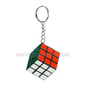 Mini Rubik’S Cube With Keyring Chain