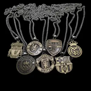 Football Necklace Fan Gift Club Soccer Bronze Merchandise