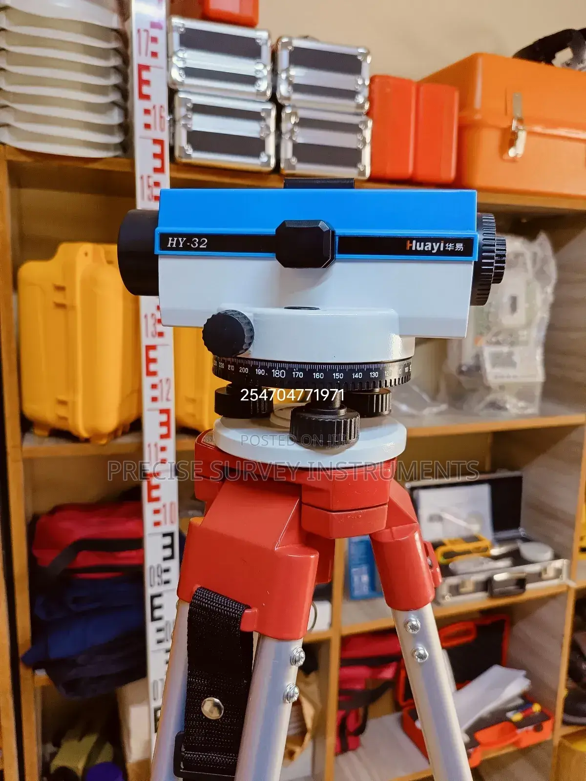 Huayi Dumpy Level Set ( Head,Staff and Tripod)