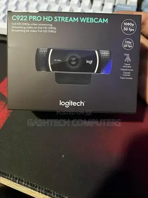 Logitech C922 Pro Stream Webcam, HD 1080p/30fps.