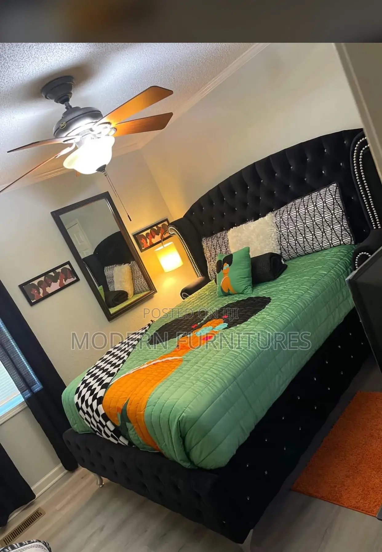 6/6 Modern Bed/ Tufted Bed