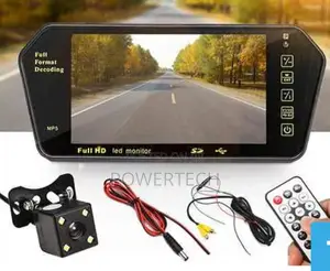 Rearview Mirror Monitor With USB Player+ Reverse Camera.