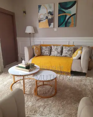 PURE MARBLE Nesting Table With *Golden Stands