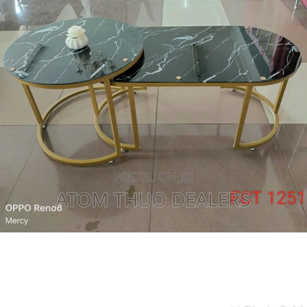 FCT 1251 Black Marble Coffee Table Restocked