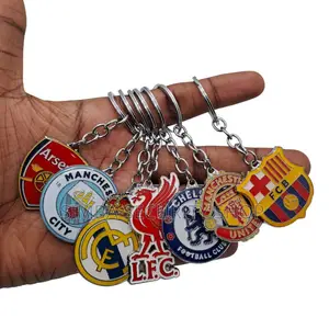 Colored Logo Football Fan Club Keychain Soccer Keyholder