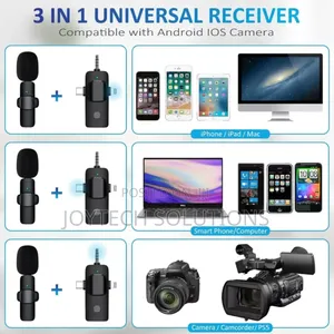 -3in1 Lavalier Universal Receiver Wireless Microphone