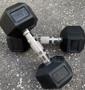 7.5kgs Rubber Hexagon Dumbbells