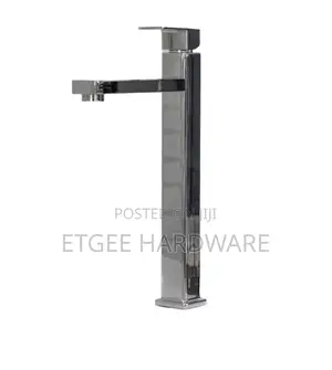 Long Neck Silver Basin Mixer-Square
