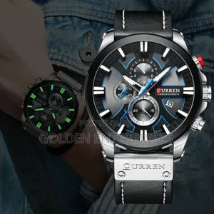 CURREN Chronograph Gents Watch Leather Strap