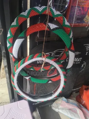 Beaded Colored Steering Wheel Cover Universal Fit