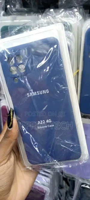Silicone Case for Samsung Galaxy A22 5G, Soft-Touch Blue