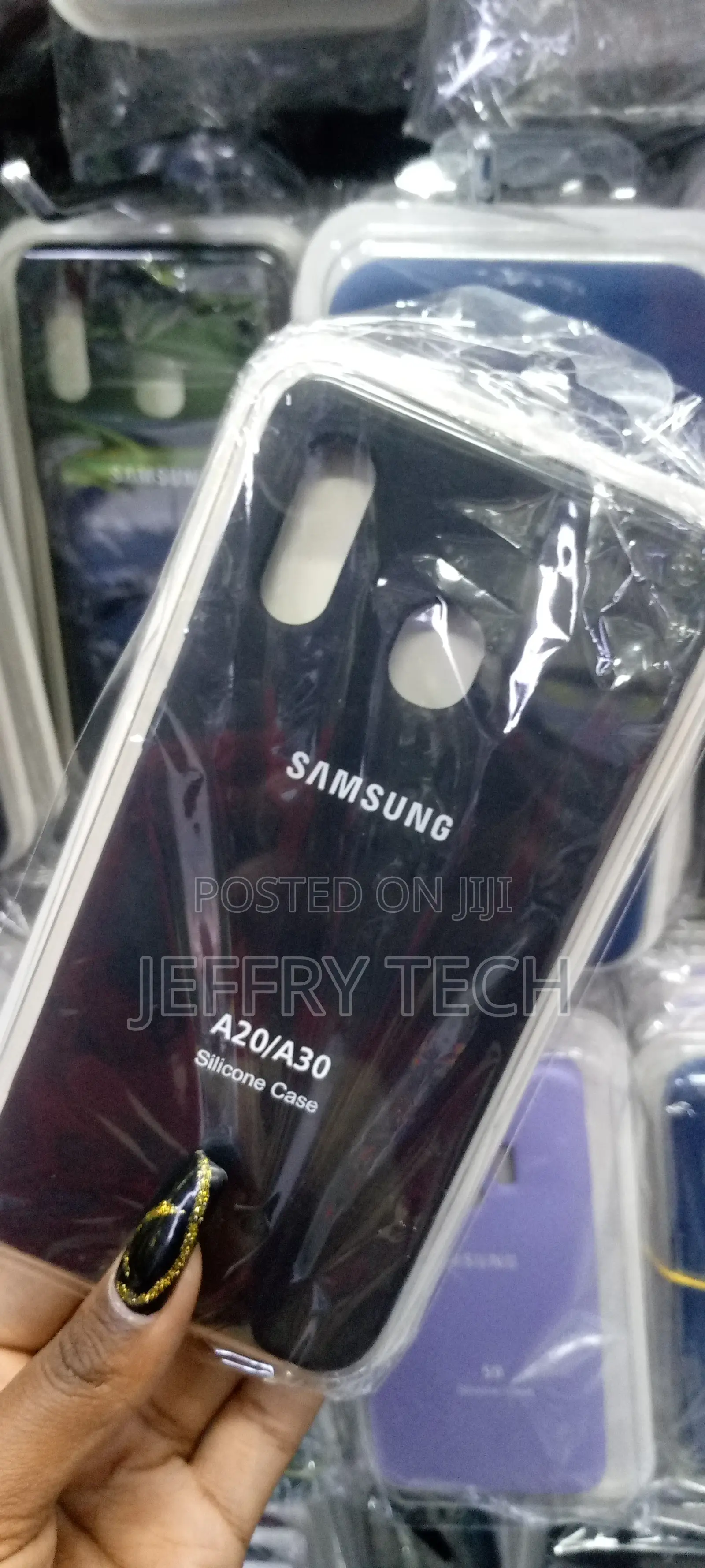 Samsung A20 Silicone Back Case - Black