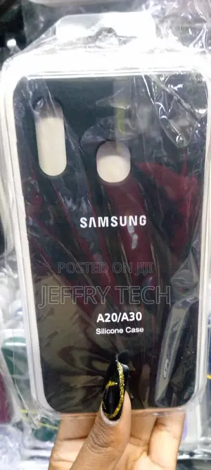 Samsung A20 Silicone Back Case - Black