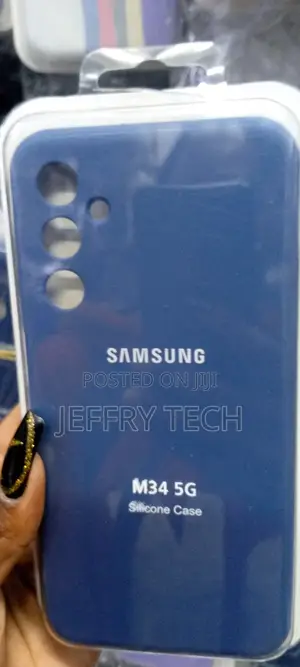 Blue Cover for Samsung Galaxy M34 5G, Flexible Silicone Sli
