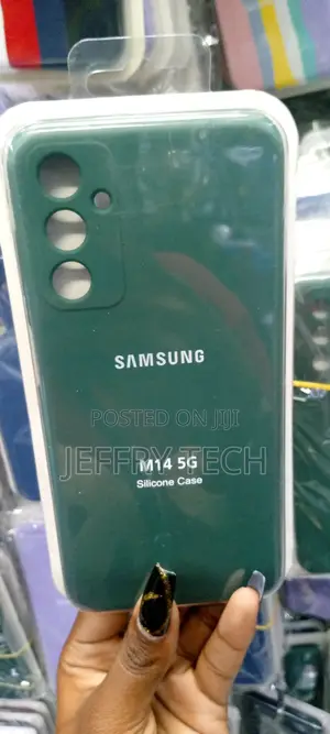 Samsung Galaxy M14 5G Case Cover Green Slim Fit Soft Back TP