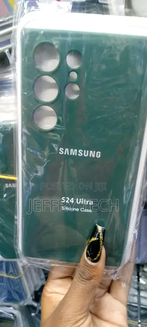 Dark Green Silicone Case - For Samsung Galaxy S24 Ultra