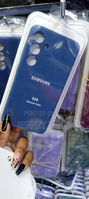 Samsung Galaxy S24 Silicone Case, Slim Fit Premium Blue