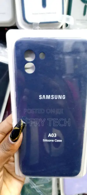 Silicone Back Cover for Samsung A03 - Blue