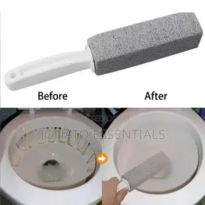 Toilet Pumice Stone Cleaner Brush With Handle for Stain Removal