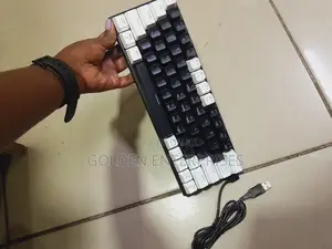 Black White 60% Mechanical Gaming Keyboard With RGB