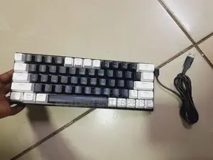 Black White 63key Mechanical Gaming Keyboard, Typec Connect