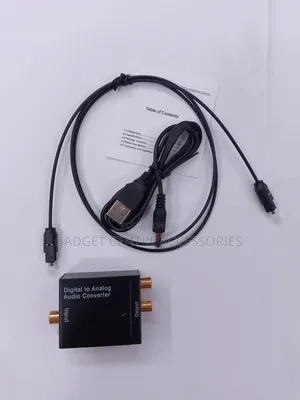 Digital to Analog Audio Converter Plus Optical Cable