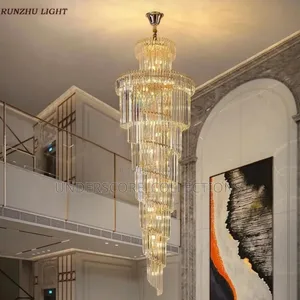 Modern Long Swirl Chandelier Light